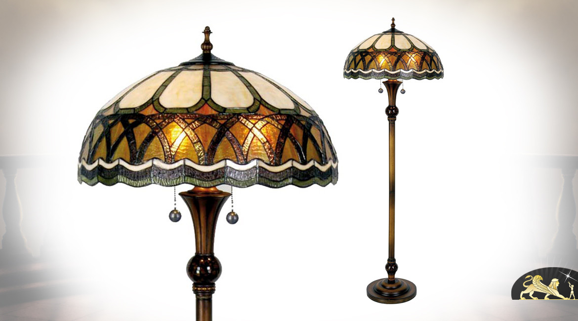 Lampadaire de style Tiffany Montesquiou, Ø56cm / 164cm