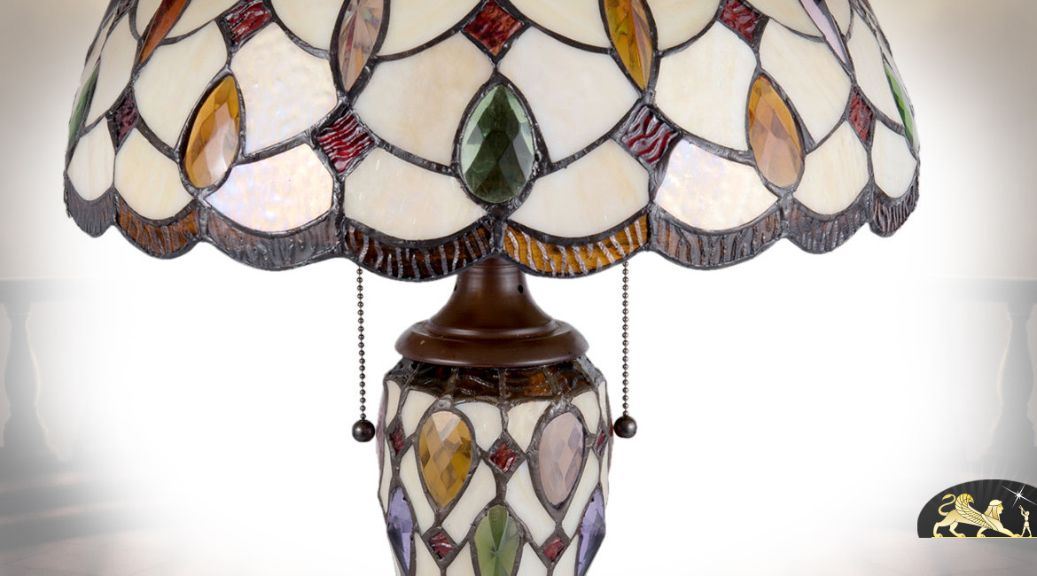 Lampe de style Tiffany, Casino Lionceau, Ø40cm / 60cm