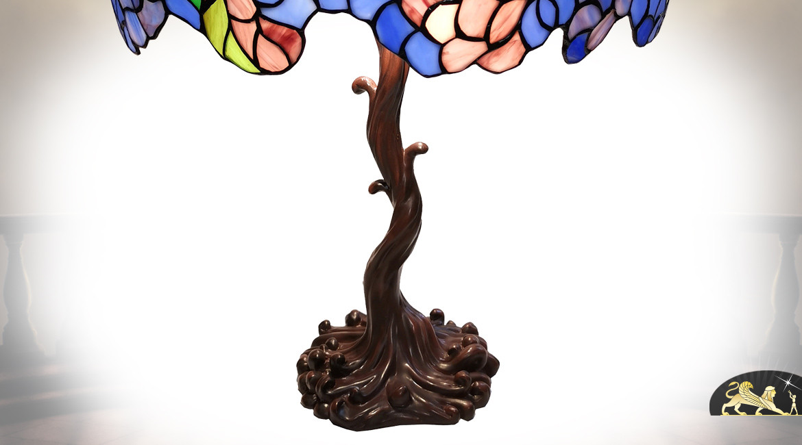 Lampe de style Tiffany, Le lac de la Camseau, Ø43cm / 61cm