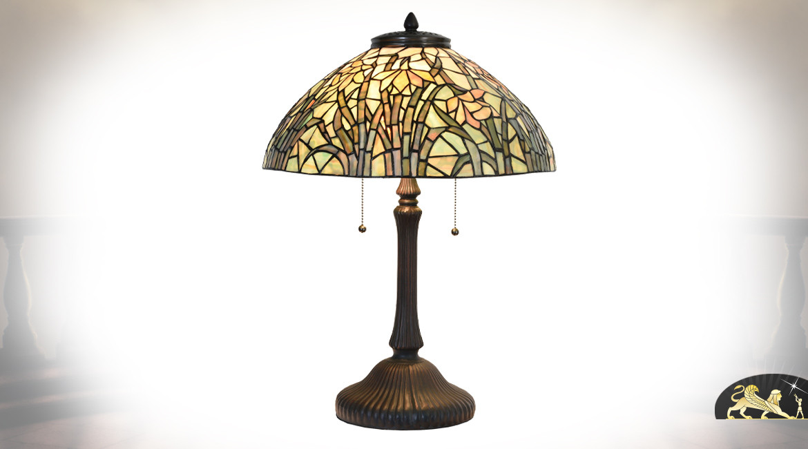 Lampe de style Tiffany, L'Etang de la Martilogne, Ø40cm / 60cm