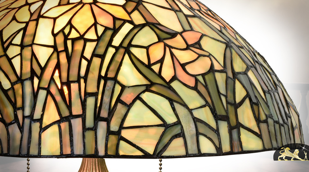 Lampe de style Tiffany, L'Etang de la Martilogne, Ø40cm / 60cm
