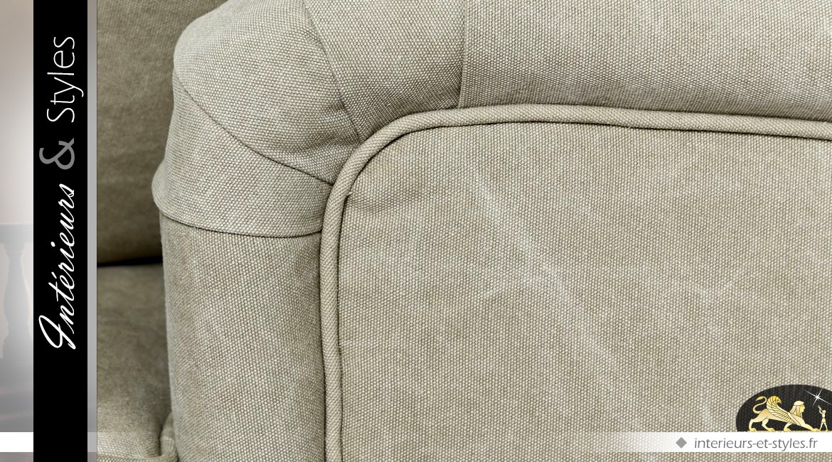 Grand canapé d'angle relax de style contemporain coloris gris Tourdille