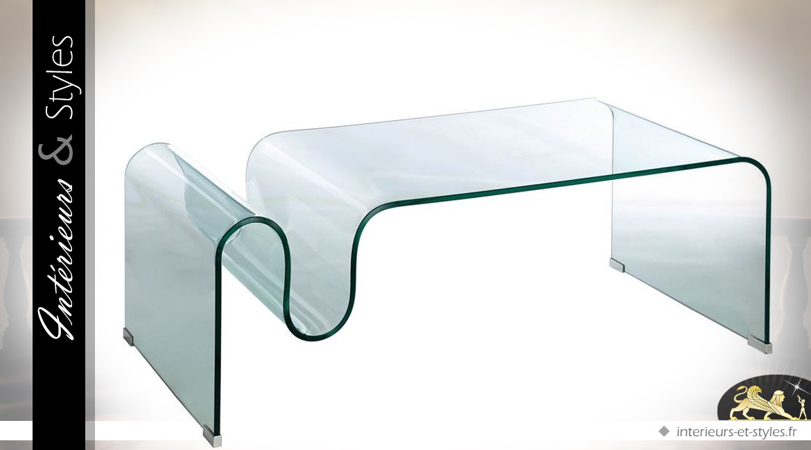 Table basse design en verre 12 mm
