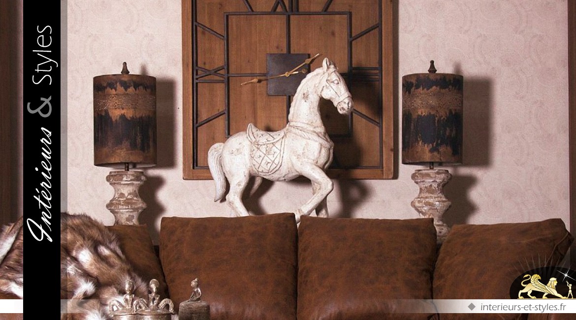 Grande statuette de cheval style époque Tang 83 cm