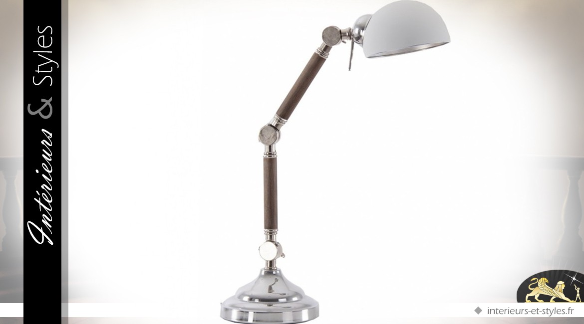 Lampe de bureau vintage à bras articulé 42 cm