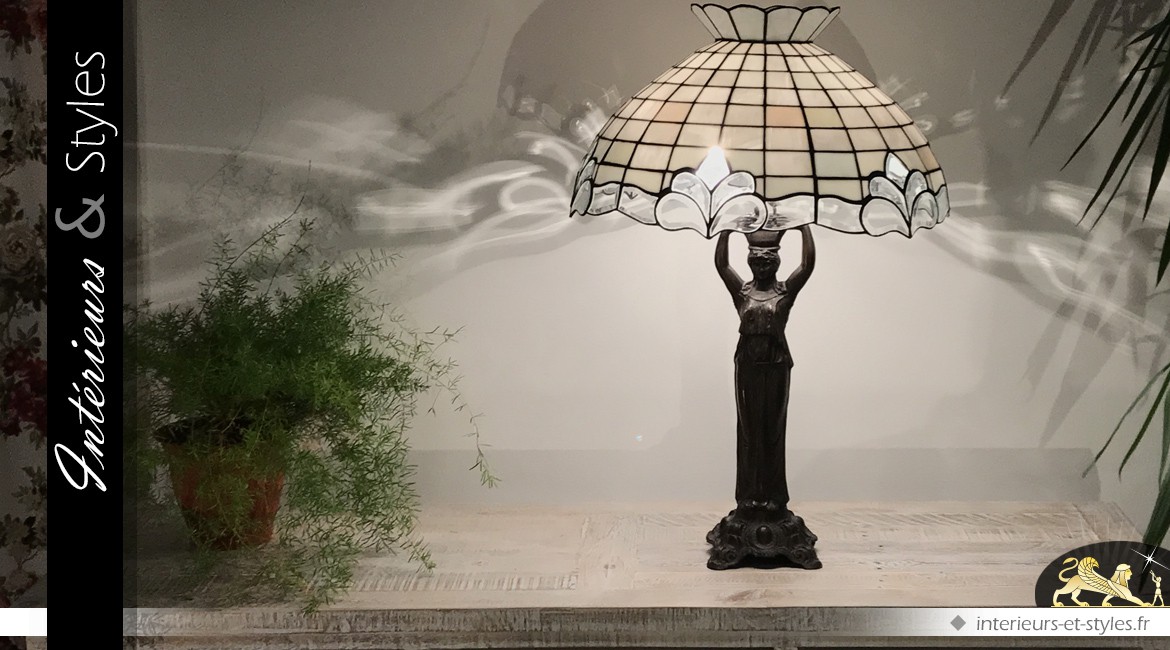Lampe Tiffany : les diamants du Nil Ø 54 cm