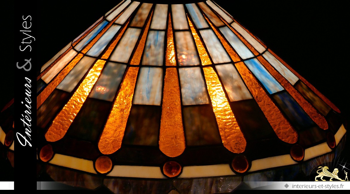 Lampe Tiffany de prestige : Beauté incandescente Ø 50 cm