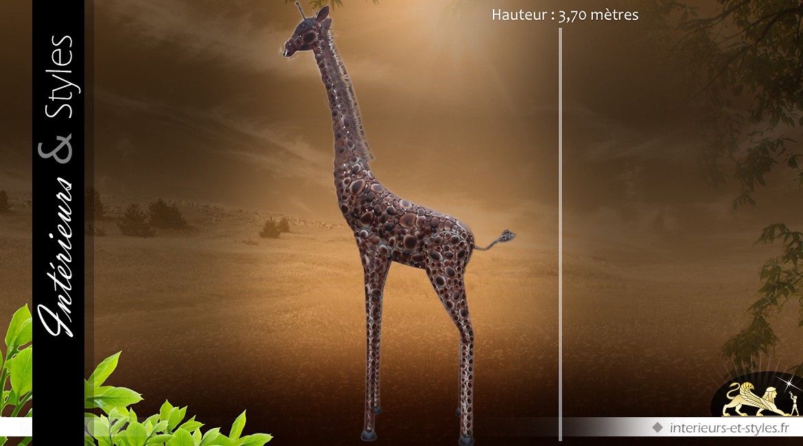 Sculpture animalière : grande girafe (3,7 mètres)