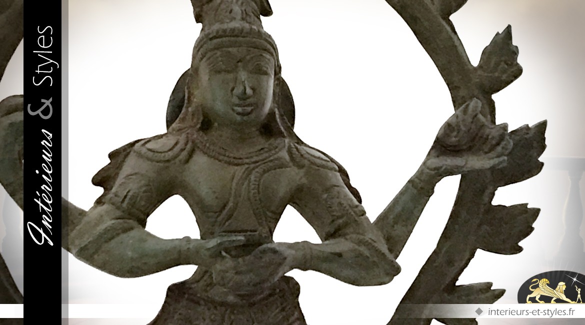 Statuette Shiva en bronze vieilli (34 cm)