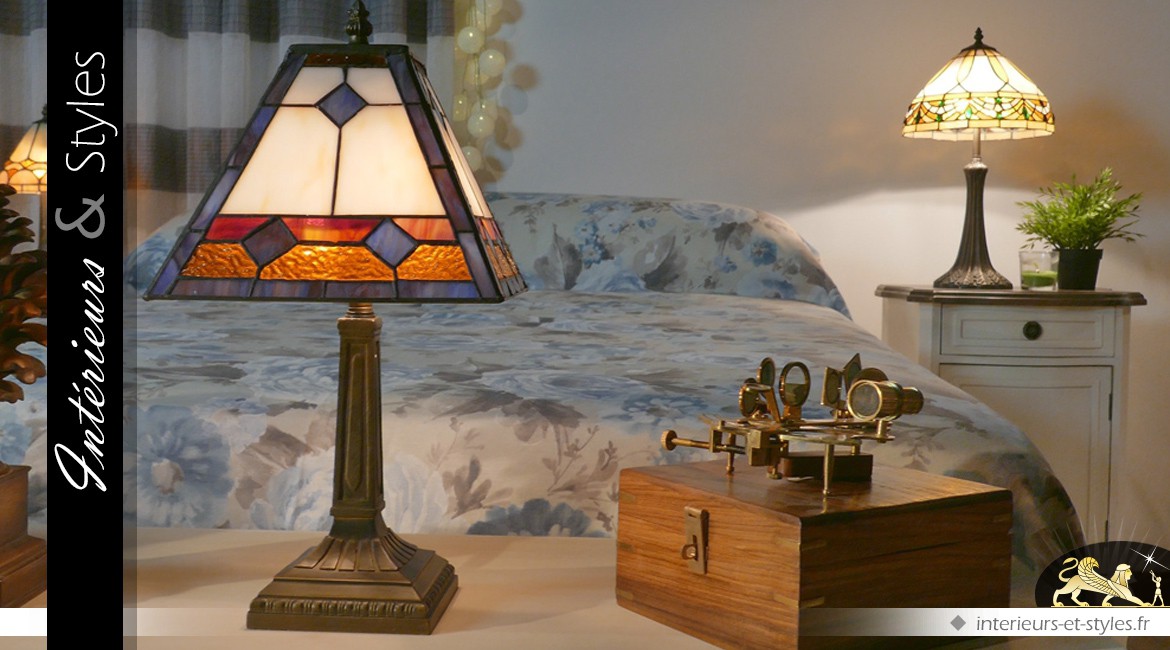 Grande lampe Tiffany : Langoureux vertiges