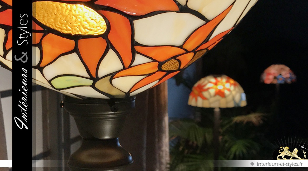 Grand lampadaire Tiffany : Ensoleille toi 198 cm