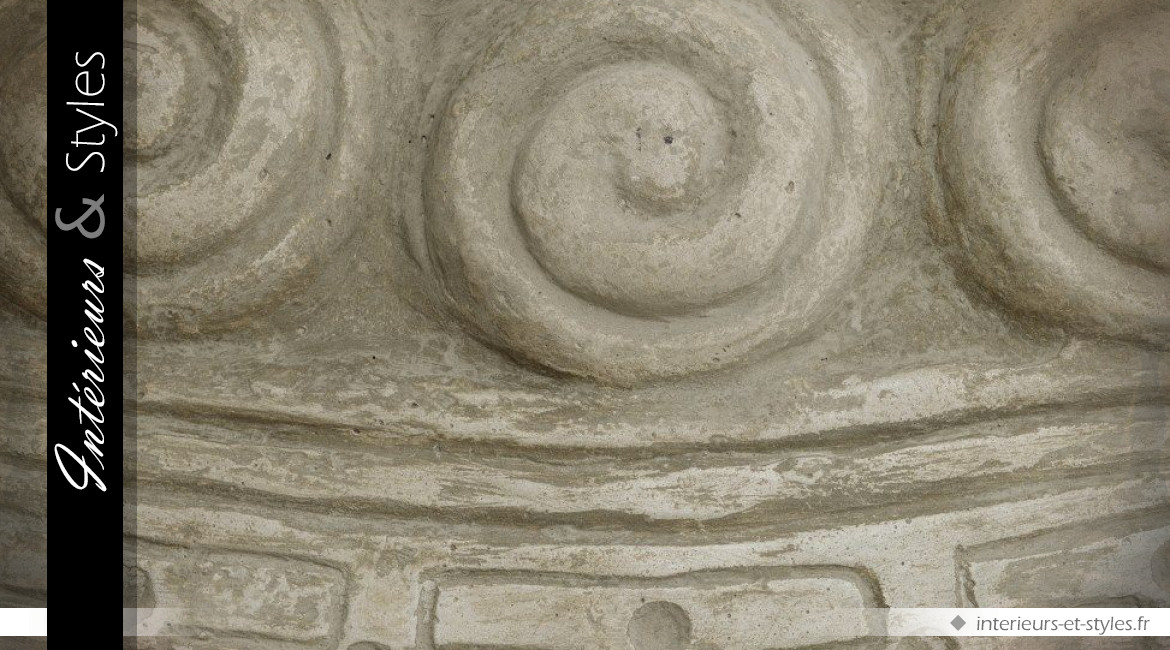 Ornementation triptyque murale tête de bouddha en fibre de ciment 200 x 200 cm