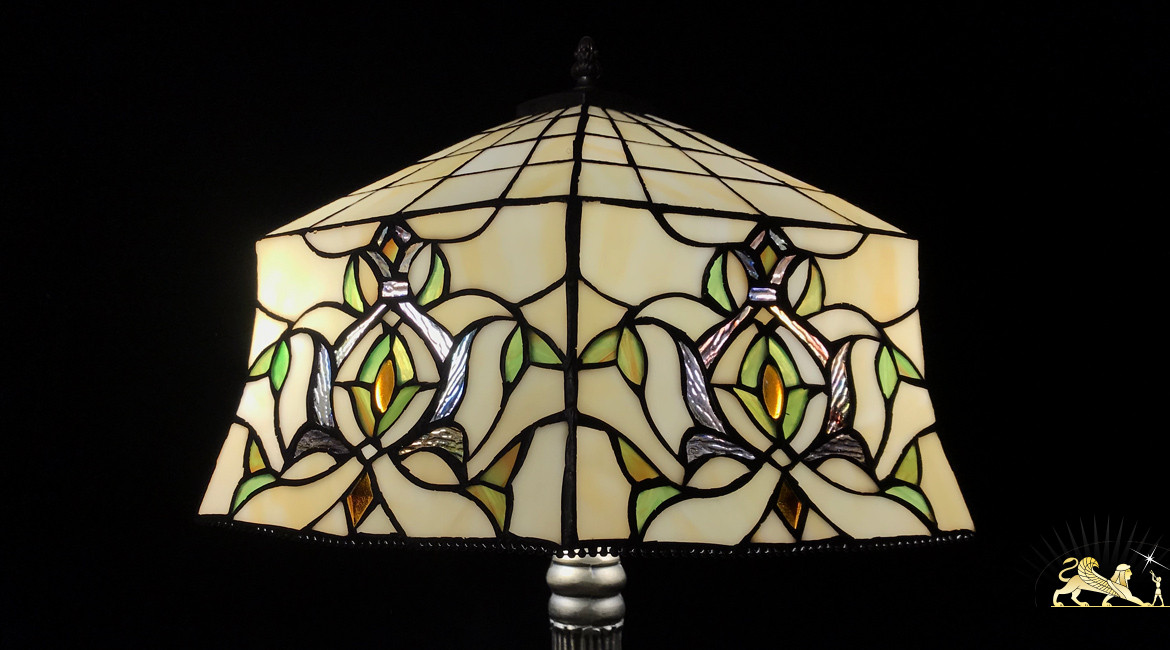 Lampe de salon de style Tiffany, modèle Armandii, 62cm (Ø41cm)