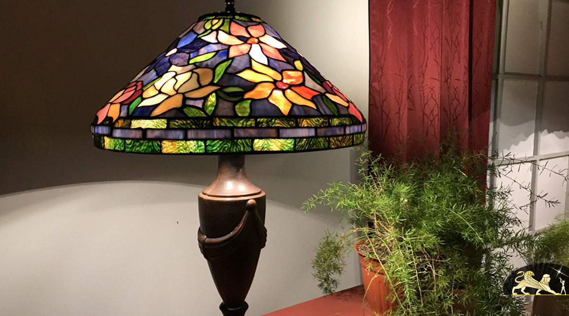 Lampe de salon Tiffany : Matin de printemps - Ø50cm