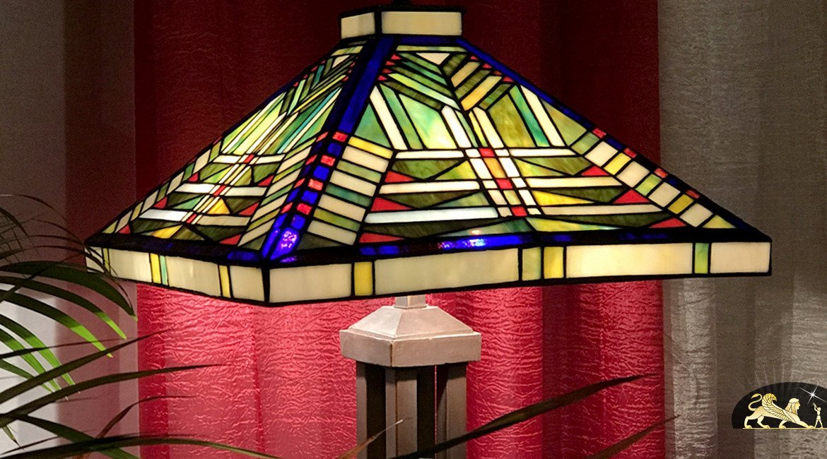 Lampe de salon Tiffany : Géométrie variable - Ø57cm