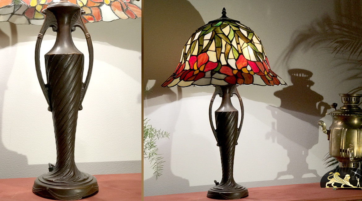 Lampe de salon Tiffany : Sentier de Provence - Ø48cm