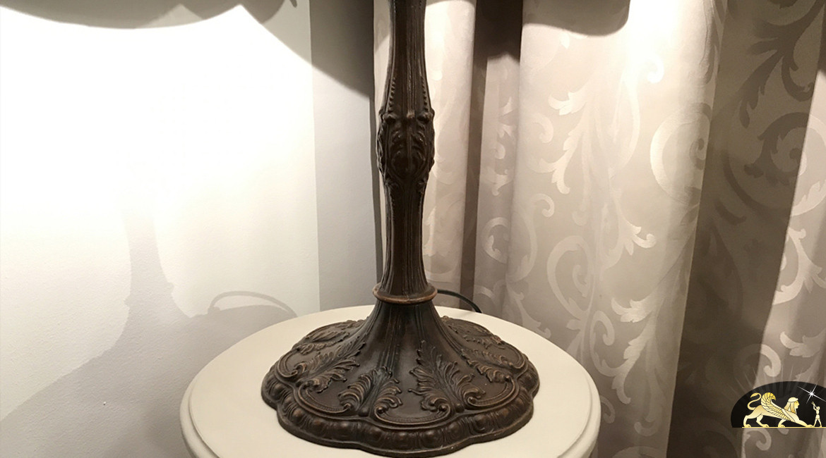 Grande lampe Tiffany : La toile de l'araignée - Ø51cm