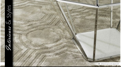 Tapis Harris signé Eichholtz, de 200 x 300 cm, en viscose effet soie véritable, finition sable satiné