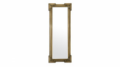 Miroir rectangulaire Livorno signé Eichholtz, encadrement en bois doré vieilli et laiton
