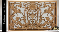Miroir rectangulaire horizontal à décor baroque doré 168 cm