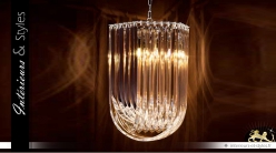 Grande suspension design cristalline style Murano 70 cm