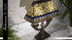 Lampe de prestige Tiffany  : oiseau de Junon