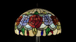 Lampe de salon de style Tiffany, modèle Hortensia 60cm (Ø38cm)