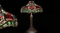 Lampe de salon Tiffany : Lueur du soleil levant - Ø50cm
