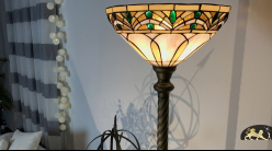 Très grand lampadaire Tiffany : Souvenirs d'Egypte - 200cm / Ø38cm